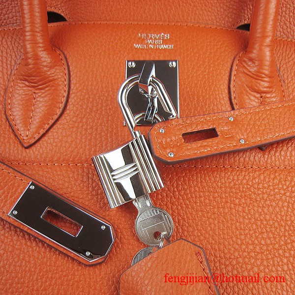 Hermes Birkin 42cm Togo Leather Bag 6109 Orange gold padlock